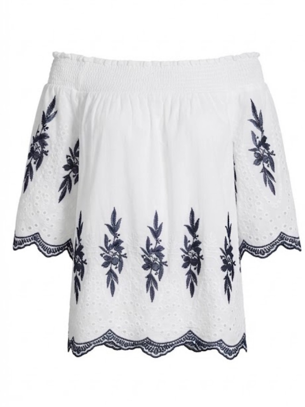 Studio West Embroidered off shoulder top